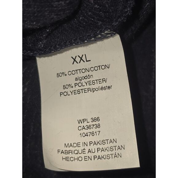 Haggar Textured Sweater Mens Size XXL Hersey Crewneck Blue 5647 - Picture 7 of 8